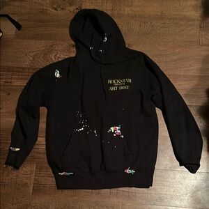 Black Hoodie with Colorful Accents